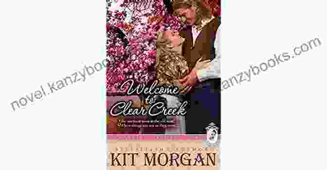 A Promise Kept: Clear Creek Brides Book Cover Featuring A Woman In An Amish Dress Standing In A Field Of Wildflowers With A Man In The Background A Promise Kept (Clear Creek Brides 2)