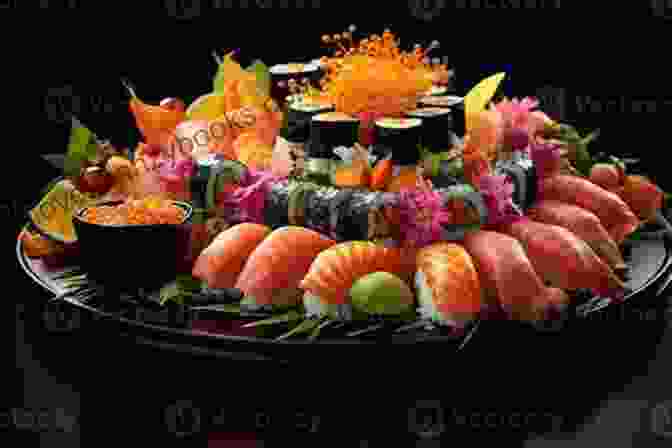 An Assortment Of Kazari Sushi Arranged On A Platter, Showcasing Various Designs And Colors. Sushi Art Cookbook: The Complete Guide To Kazari Sushi