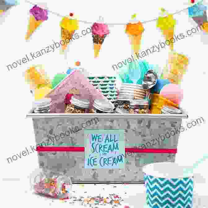 Gift Basket With A Cookbook And Ice Cream Ingredients Old Fashioned Homemade Ice Cream: With 58 Original Recipes