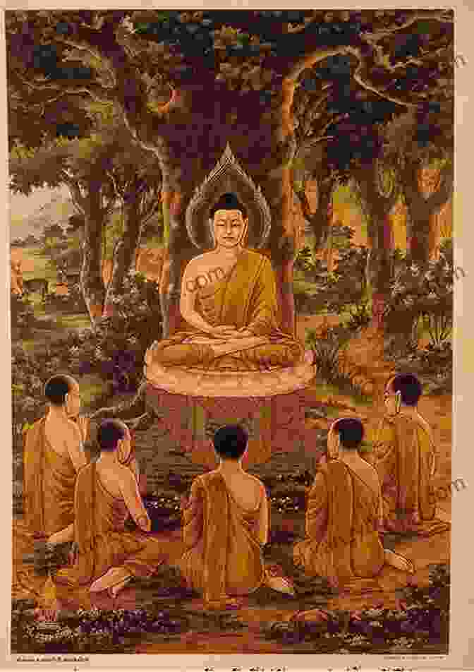 Historical Depiction Of The Buddha Surrounded By His Disciples And Followers A Life Radiant: The Life Of Siddhartha Gautama